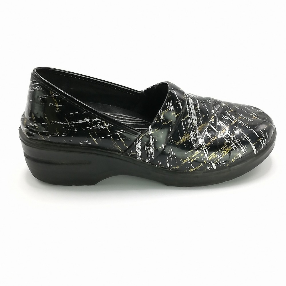 Easy Works Easy Street Shoes Womens Clogs Laurie Slip Resistant Black Streak 8